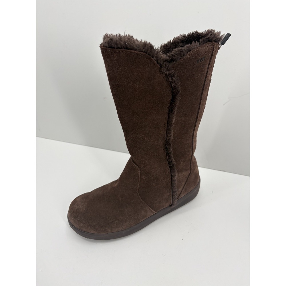 LL Bean Womens Tek 2.5 Brown Suede Nordic Brown 200g Insulated Tall Zip Boots 8M